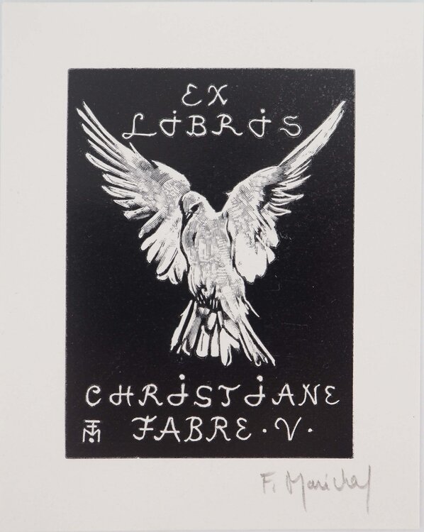 Paix, l'envol de la colombe, Gravure sur bois originale signée François Maréchal
