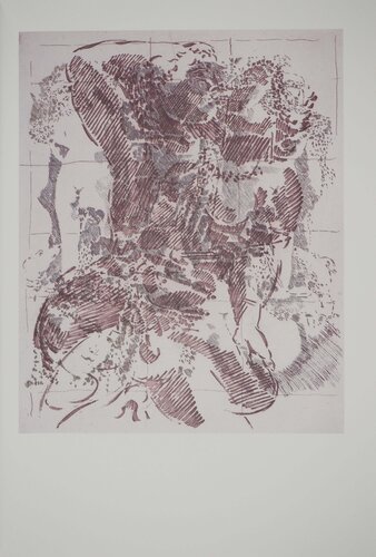 Personnage en mouvement, Bosco, Héliogravure par François Rouan, Édition en vente sur Singulart
