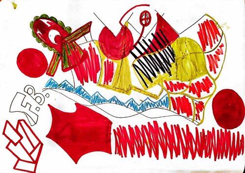 Untitled by Fred Bugs, 紙の作品 for Sale on Singulart