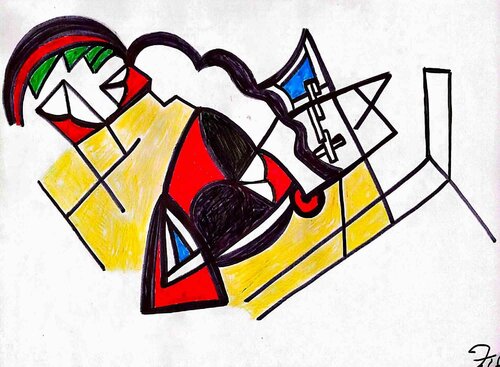 Untitled by Fred Bugs, 紙の作品 for Sale on Singulart