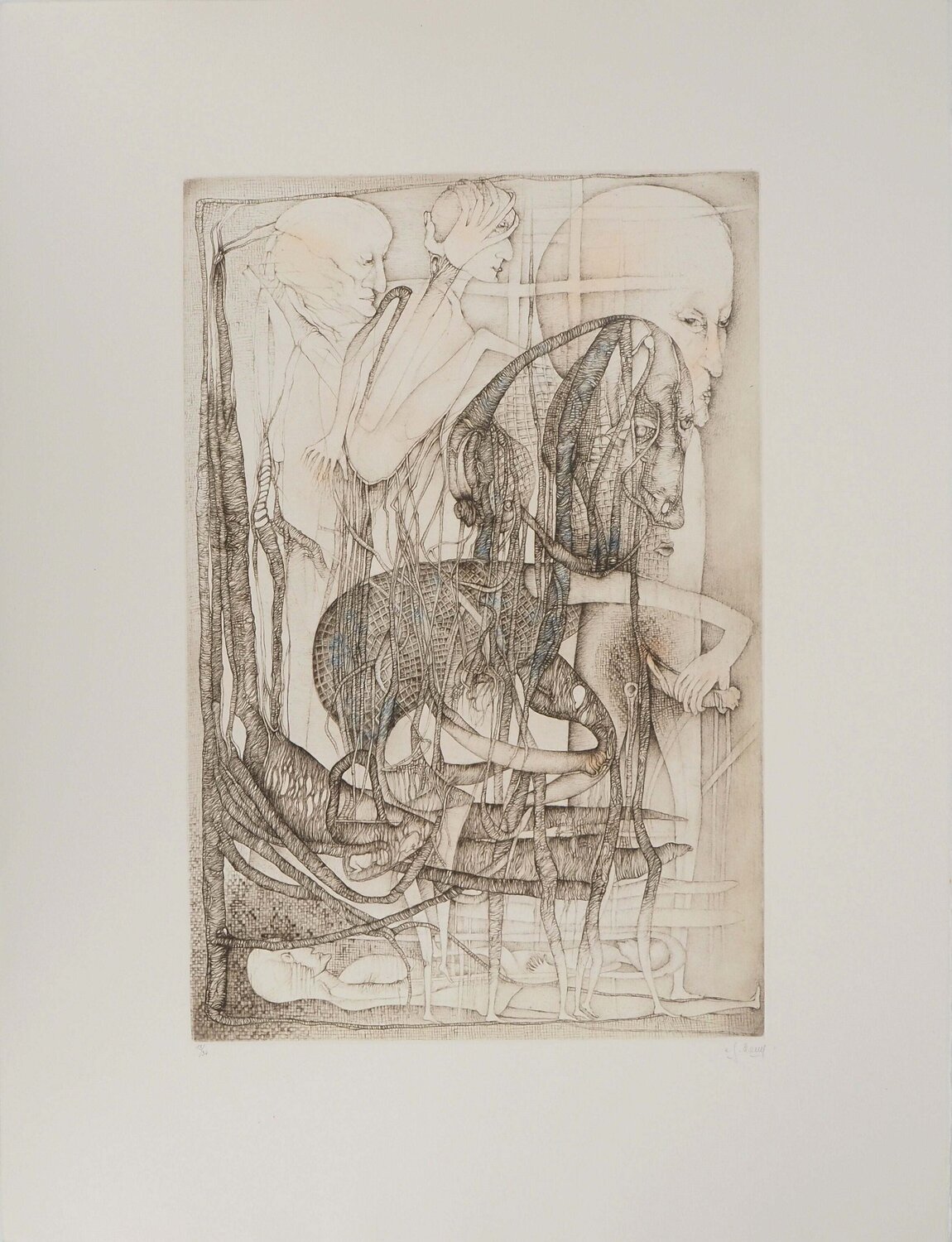 Sommeil paradoxale, Gravure originale signée Fred Deux Print for sale