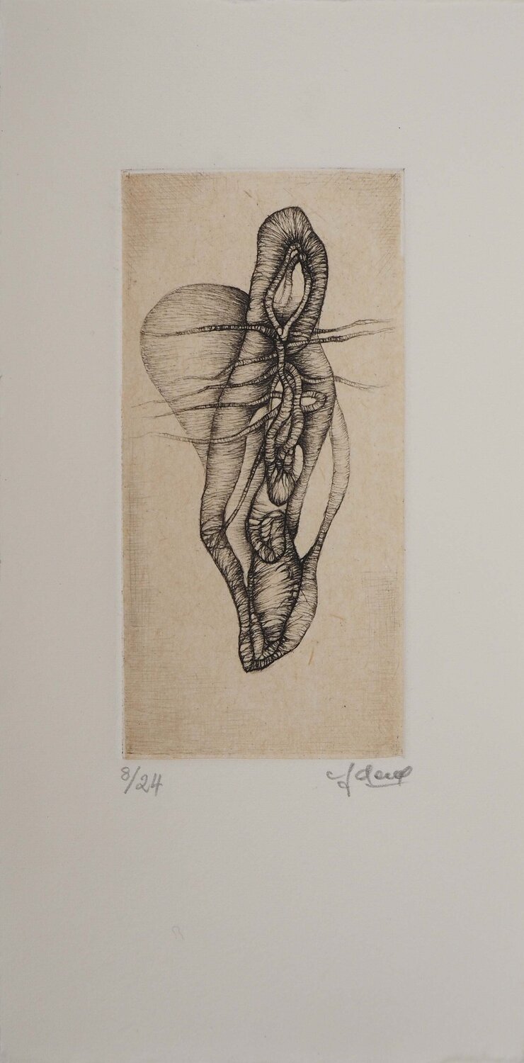Le nom de la chair, Gravure originale signée Fred Deux Print for sale
