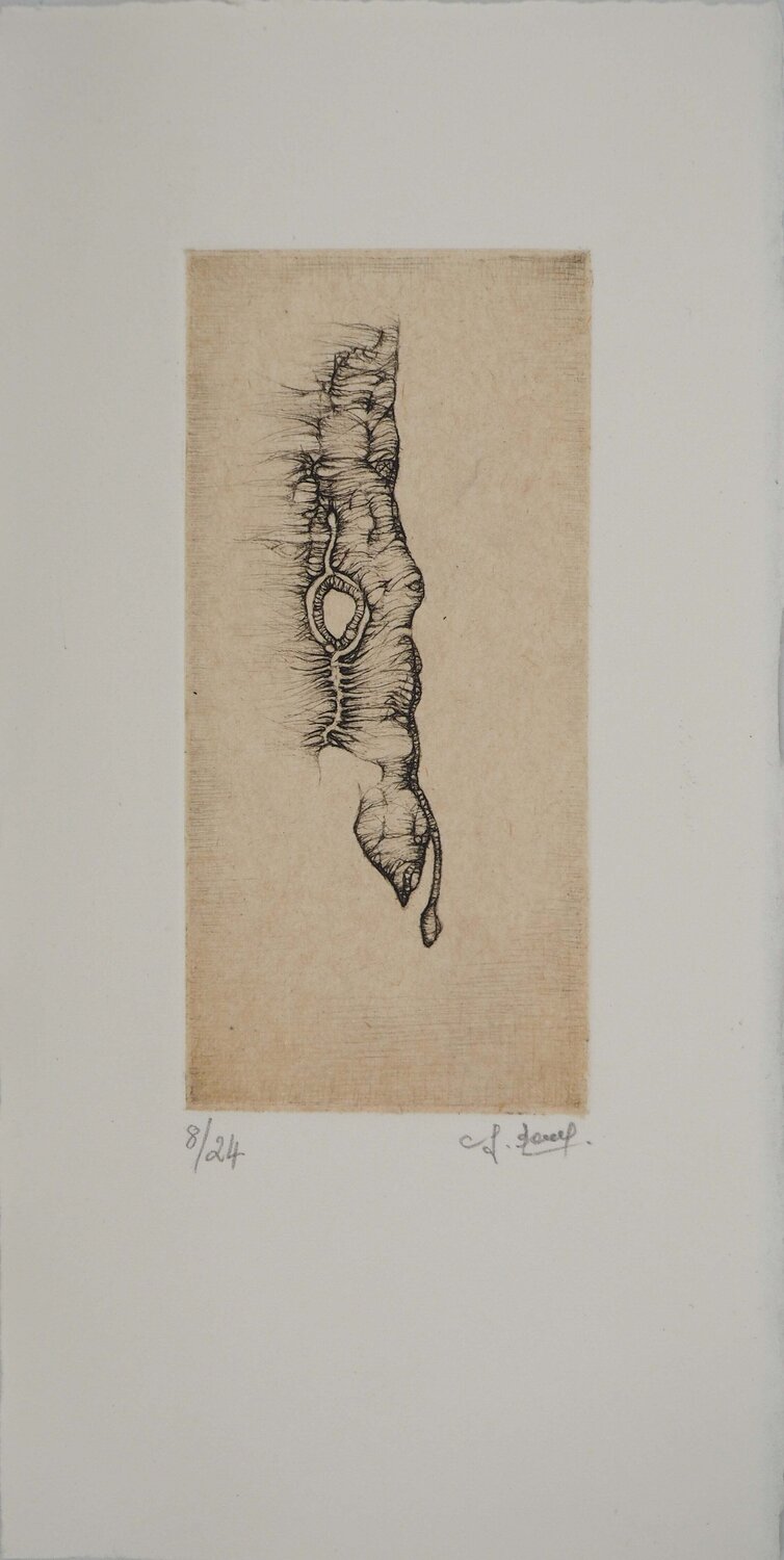 Verbe noir, Gravure originale signée Fred Deux Print for sale