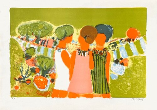 1970 - Trois femmes dans un paysage von Frédéric Menguy, Druck kaufen auf Singulart