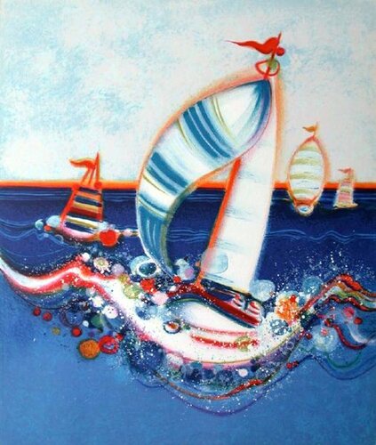 1992 - Régate I by Frédéric Menguy, Print for Sale on Singulart