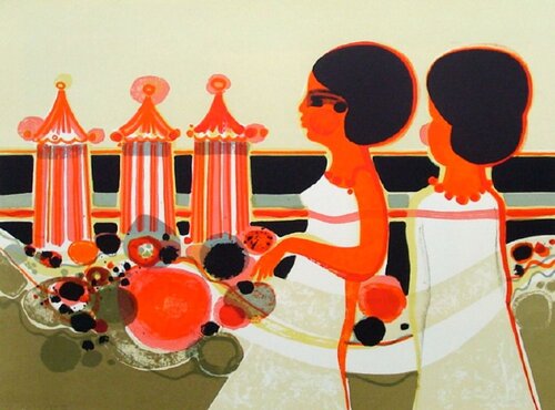 1975 - Les Angéliques - la plage II by Frédéric Menguy, Print for Sale on Singulart
