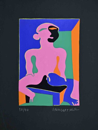 Man in Pink de Fritz Baumgartner, Impresión a la venta en Singulart