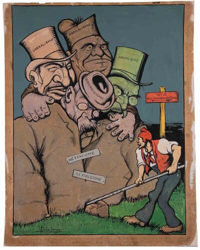 Né Reazione, né Rivoluzione by Gabriele Galantara, Work on Paper for Sale on Singulart