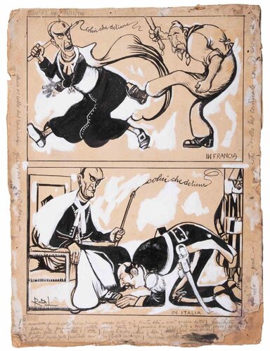 Colui che Detiene... par Gabriele Galantara, Œuvre sur papier en vente sur Singulart