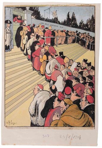 Via dell'inferno, Via del Paradiso par Gabriele Galantara, Œuvre sur papier en vente sur Singulart