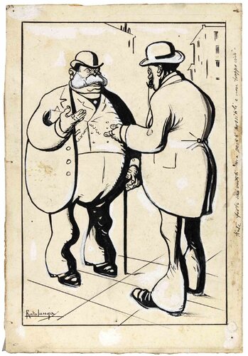 Temo che le Rivelazioni dell'Avanti... (I fear that the Revelations of Avanti...) par Gabriele Galantara, Œuvre sur papier en vente sur Singulart