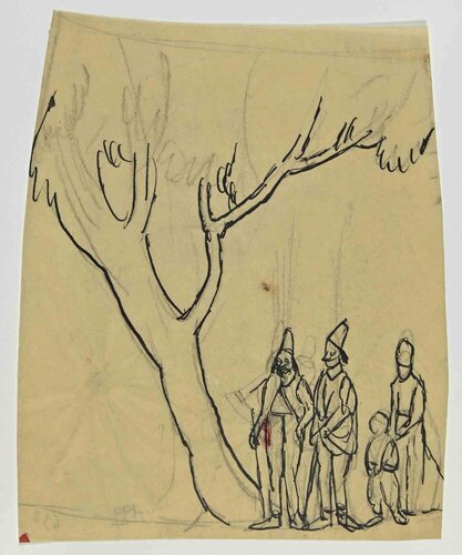 Under the Tree by Gabriele Galantara, 종이 for Sale on Singulart