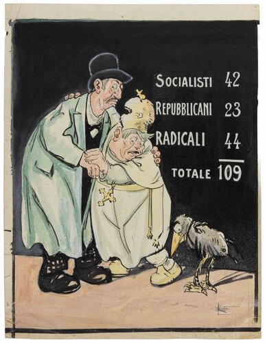  Socialists, Republicans, Radicals par Gabriele Galantara, Œuvre sur papier en vente sur Singulart