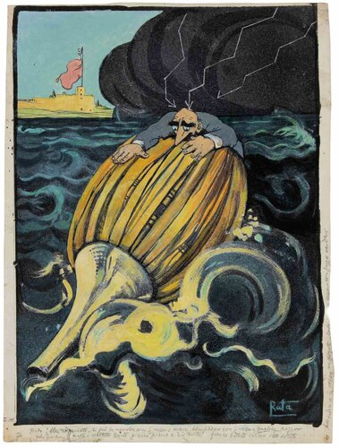 A Bottle in the Sea by Gabriele Galantara, Work on Paper for Sale on Singulart