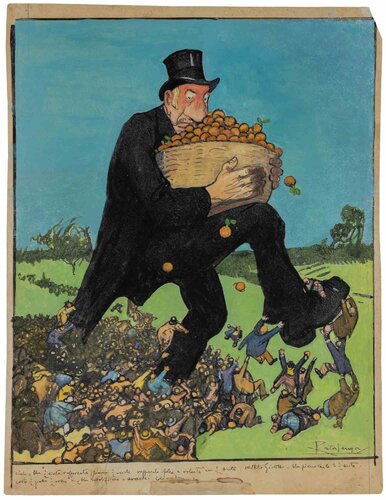  Giolitti the Crop Robbe van Gabriele Galantara, Werk op papier te koop op Singulart