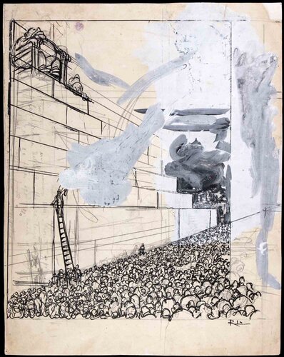 Sketch for a Satire by Gabriele Galantara, Work on Paper for Sale on Singulart