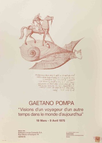 Visions d’un voyageur d’un autre temps dans le monde d’aujourd’hui - Exhibition Poster von Gaetano Pompa, Druck kaufen auf Singulart