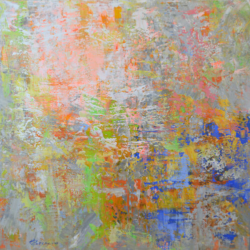 Blossoms and snow di Vania Bouwmeester Pentcheva, Pittura in vendita su Singulart