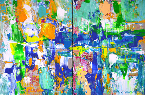 Hope And Harmony 5. Diptych van Vania Bouwmeester Pentcheva, Schilderij te koop op Singulart