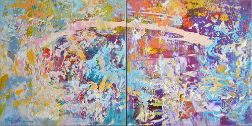 Spring Inspires. Diptych van Vania Bouwmeester Pentcheva, Schilderij te koop op Singulart