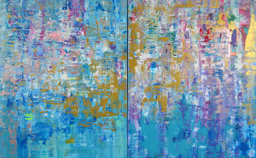 Urban Hues Diptych von Vania Bouwmeester Pentcheva, Malerei kaufen auf Singulart
