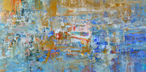 Aurora of Ice and Gold by Vania Bouwmeester Pentcheva, 회화 for Sale on Singulart