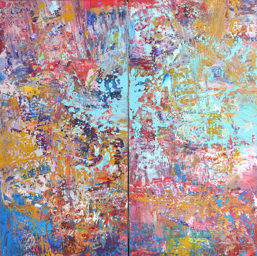 Spring Fragrances Diptych 1 by Vania Bouwmeester Pentcheva, Painting for Sale on Singulart