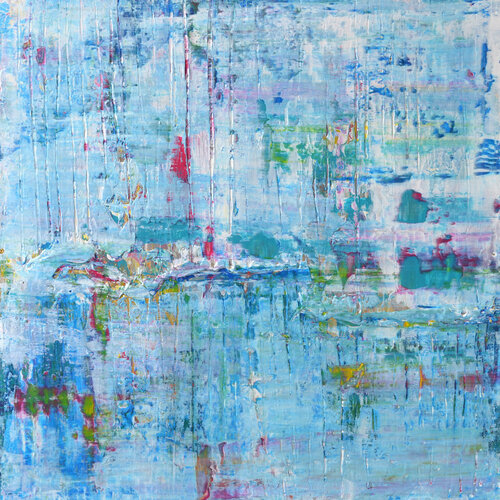 Reflections Of Birch Trees par Vania Bouwmeester Pentcheva, Peinture en vente sur Singulart
