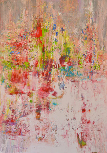 Blossoms at dusk 1 di Vania Bouwmeester Pentcheva, Pittura in vendita su Singulart