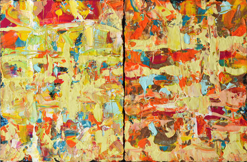 Colours of hope, Diptych par Vania Bouwmeester Pentcheva, Peinture en vente sur Singulart