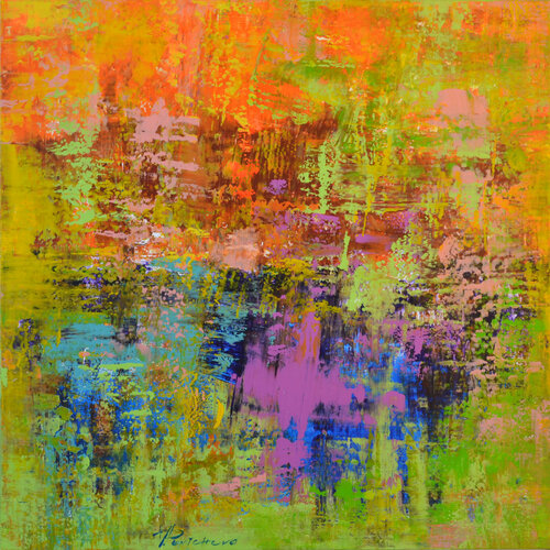 SHIMMERING AUTUMN LEAVES di Vania Bouwmeester Pentcheva, Pittura in vendita su Singulart
