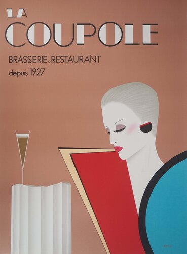 La Coupole, Lithographie originale signée van Gérard Courbouleix-Deneriaz, Afdruk te koop op Singulart