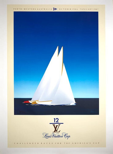 Louis Vuitton Cup 1987 hand signed original (Gerard Courbouleix) by Gérard Courbouleix-Deneriaz, Print for Sale on Singulart