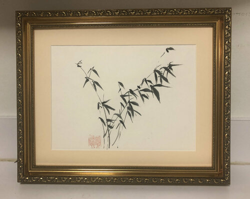 Bamboo -- Chinese ink painting de Joanne Wang, Obra en papel a la venta en Singulart