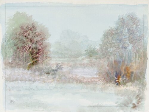 Paysage de Sologne I di Guy Ribes, Pittura in vendita su Singulart