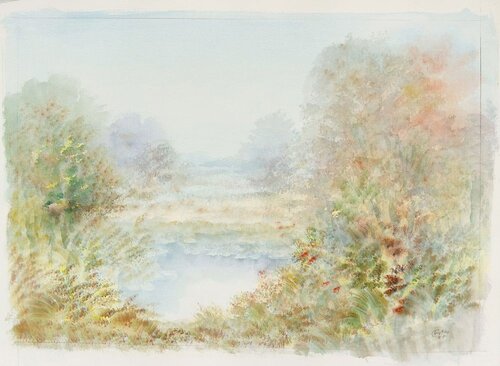 Paysage de Sologne IV di Guy Ribes, Pittura in vendita su Singulart