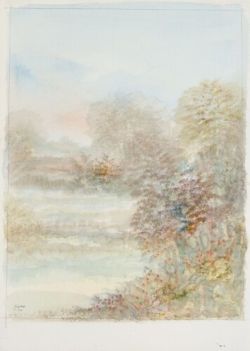 Paysage de Sologne V di Guy Ribes, Pittura in vendita su Singulart