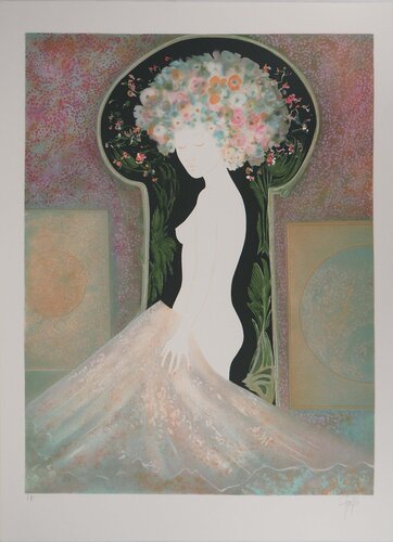 Fée du Printemps, Lithographie originale signée by Guy Ribes, 版画 for Sale on Singulart