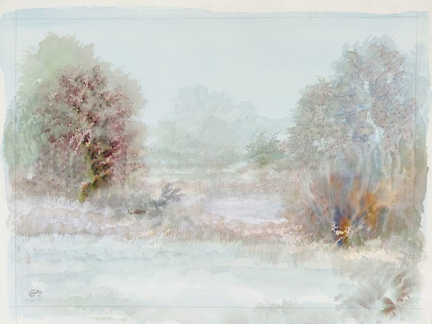 Paysage de Sologne I Guy Ribes Originalgemälde zu verkaufen