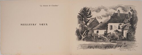 Devant une maison, Lithographie originale signée by Hélène Marre, Print for Sale on Singulart