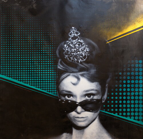 Untitled (Audrey Hepburn - Holly Golightly) by Michael Andrew Law Cheuk Yui, Painting for Sale on Singulart