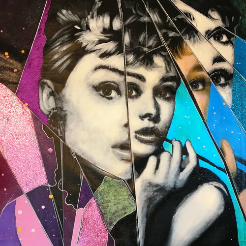 Untitled (I Love Audrey Hepburn - Holly Golightly) by Michael Andrew Law Cheuk Yui, Painting for Sale on Singulart