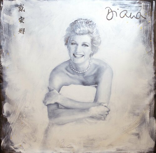 Untitled Princess Diana by Patrick Demarchelier by Michael Andrew Law Cheuk Yui, Painting for Sale on Singulart