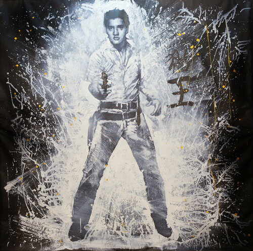 Untitled (Triple Elvis minus two) by Michael Andrew Law Cheuk Yui, Painting for Sale on Singulart