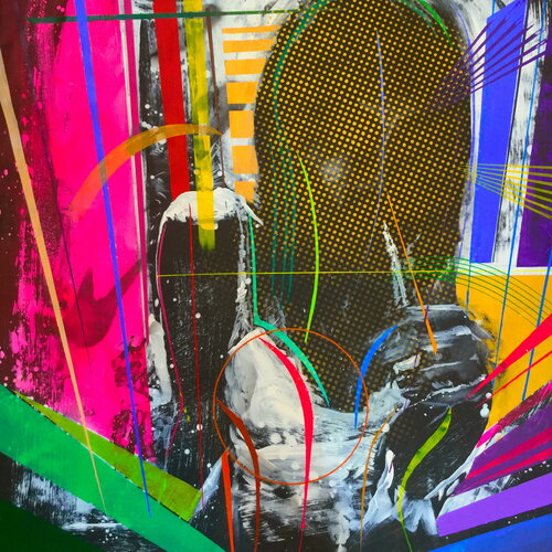 Untitled ( Rag to Riches / From waitress to millionaire - Modern Day Roy Lichtenstein) by Michael Andrew Law Cheuk Yui, Painting for Sale on Singulart