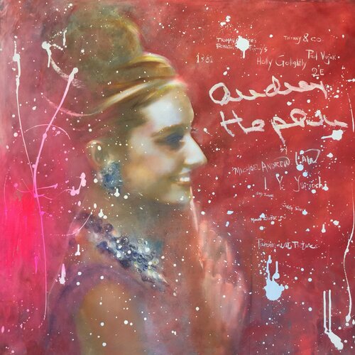 Untited  ( Audrey Hepburn as Holly Golightly at Breakfast at Tiffany's ) by Michael Andrew Law Cheuk Yui, Painting for Sale on Singulart