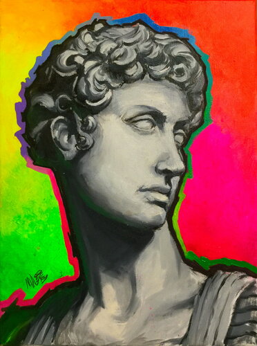 Untitled ( Michelangelo's Medici Portrait ) by Michael Andrew Law Cheuk Yui, Painting for Sale on Singulart