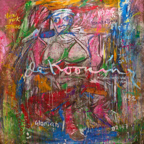 Untitled Art History Painting (  Willem de Kooning Woman I ) by Michael Andrew Law Cheuk Yui, Painting for Sale on Singulart