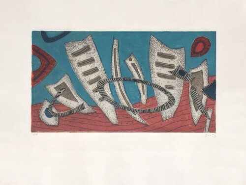 Bleu et rose von Henry Goetz, Druck kaufen auf Singulart