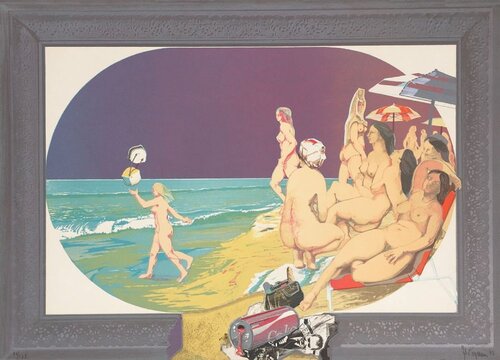 Le bain Turc d'après Ingres II von Herman Braun-Vega, Druck kaufen auf Singulart